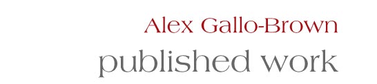 Alex Gallo-Brown: published work
